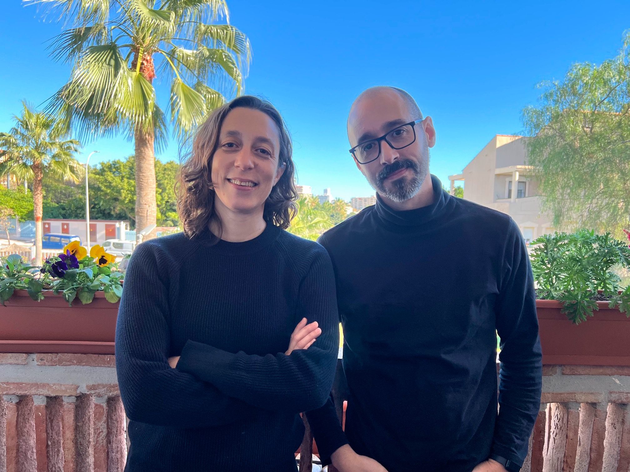 Natalia and her brother, founders of Purple Fish